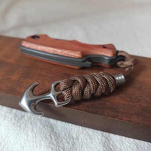 Victory Anchor Lanyard Bead — Handcrafted Titanium Steel, EDC Suitable for Knives, Slingshots, Outdoor Gear & Key Accessories