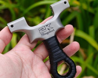 2K Slingshot-X237 — Stainless Steel Frame with Titanium Alloy Clips, Quick-Change Band Design, Handmade EDC