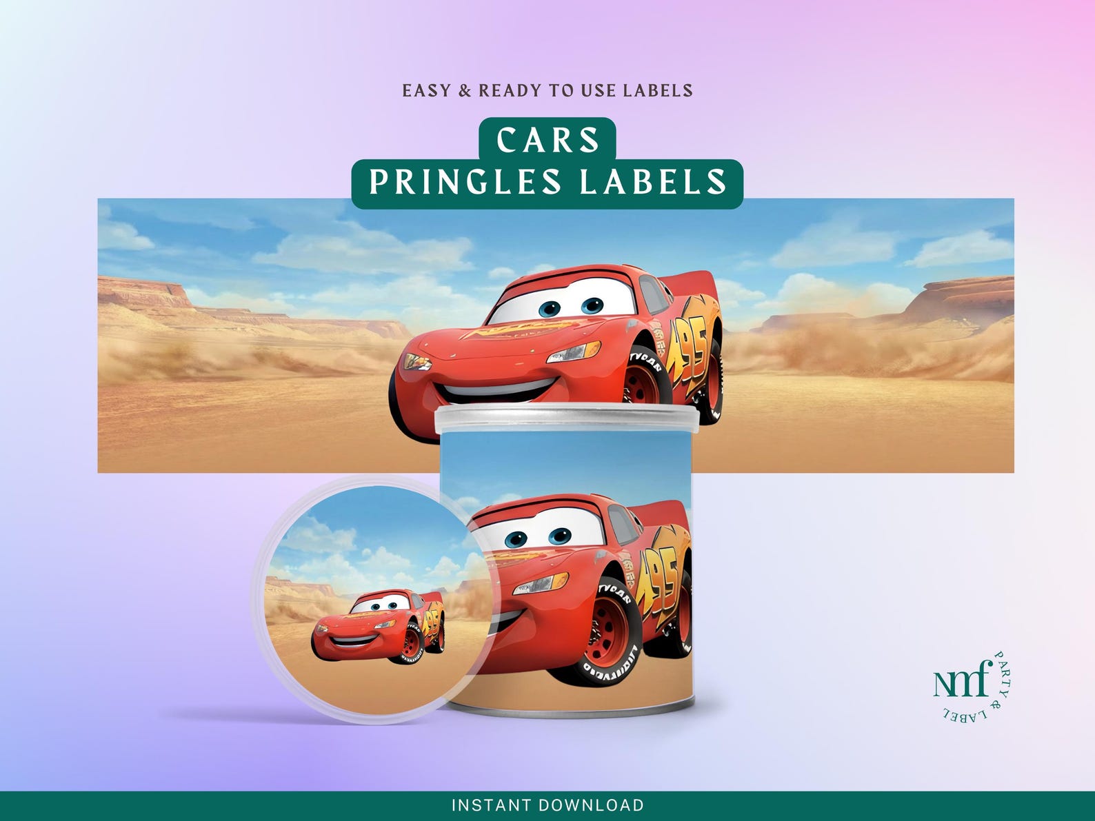 Cars Pringles Wrapper – Printable Snack Label – Kids Birthday Party ...