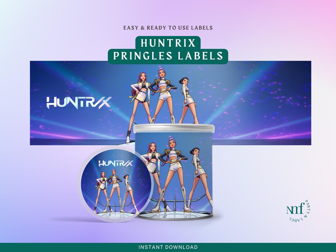 Rumi, Zoey & Mira Kpop Huntrix Pringles Wrapper 5 – Printable Snack ...