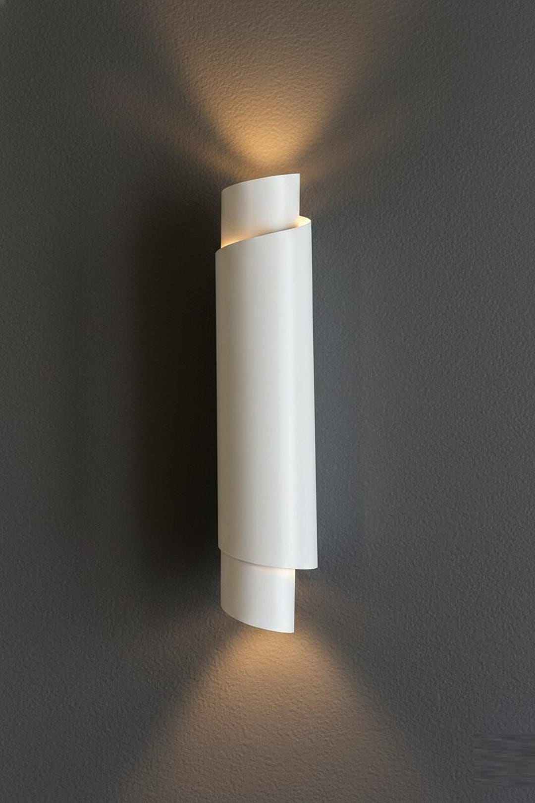Modern Minimalist Wall Sconce - Architectural White Spiral Wall Lamp - Etsy