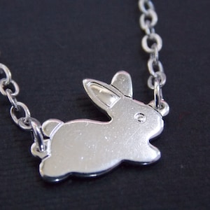 Silver Necklace, Rabbit Necklace, Bunny Necklace, Silver Bunny, Silver Rabbit, Rabbit Pendant, Bunny Pendant, Small Bunny, Animal Jewelry