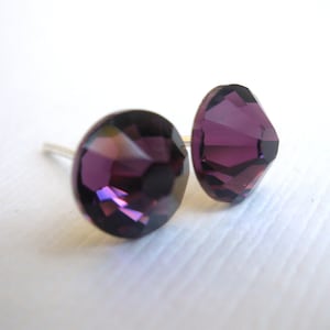 Purple Earrings, Swarovski Crystal Stud Earrings, Amethyst Stud Earrings, Swarovski Crystal, Tanzanite,Bridesmaid Earrings, Bridesmaid Gifts