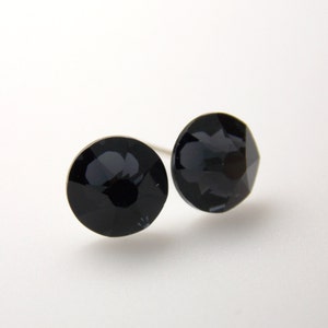 Swarovski Kristall Ohrstecker, Kristall Ohrringe, graue Ohrringe, grau, Kohle, Graphit Ohrstecker, Post Ohrringe, Brautjungfer Geschenke
