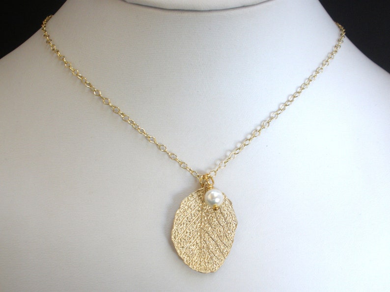 Leaf Necklace Gold Leaf Pendant Gold Necklace Real Leaf - Etsy