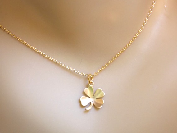 Clover Necklace Gold Clover Pendant 
