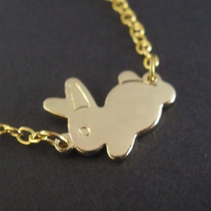 Gold Bracelet, Rabbit Bracelet, Bunny Bracelet, Gold Bunny, Gold Rabbit, Rabbit Charm, Small Bunny, Tiny, Animal Jewelry, Friend Gift