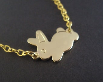 Gold Bracelet, Rabbit Bracelet, Bunny Bracelet, Gold Bunny, Gold Rabbit, Rabbit Charm, Small Bunny, Tiny, Animal Jewelry, Friend Gift