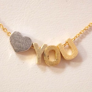Valentine&#39;s Day Gift, Heart Necklace, Silver Heart, Gold Heart, Heart Pendant, Gold Necklace, Girfriend Necklace, Friend Gift, Birthday Gift