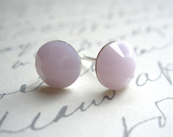 Pink Opal Stud Earrings, Pink Earrings, Swarovski Crystal, Pale Pink Soft Pink, Opalescent, Alabaster, Bridesmaid Gifts, Bridesmaid Earrings