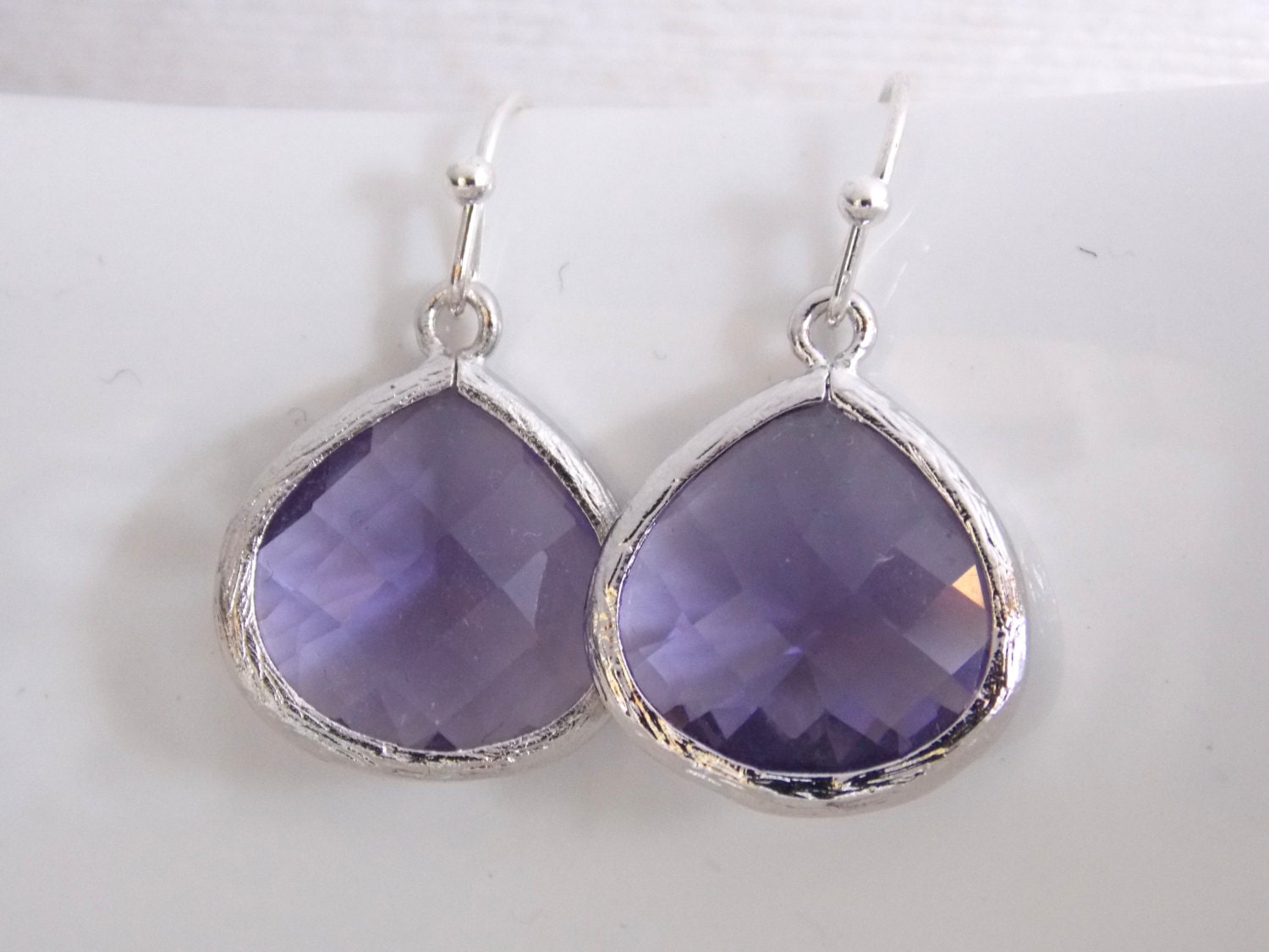 625 Glass Earrings - Purple/Blue + Green main image 1