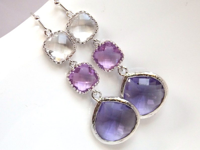 Colored Glaze Persimmon Drop Dangle Earrings