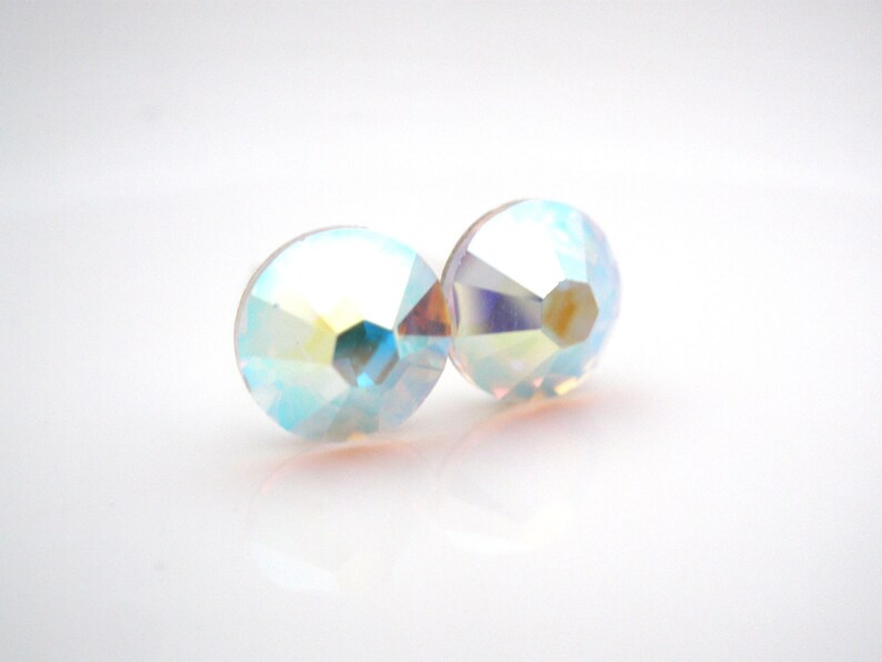 Swarovski Crystal Stud Earrings Crystal Earrings White - Etsy