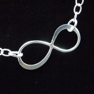 Sterling Silver Infinity Necklace, Infinity Pendant, Infinity Link, Infinity Charm, Eternity Necklace, Best Friend, Double, Bridesmaid Gift