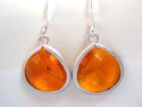 Etsy orange sale earrings