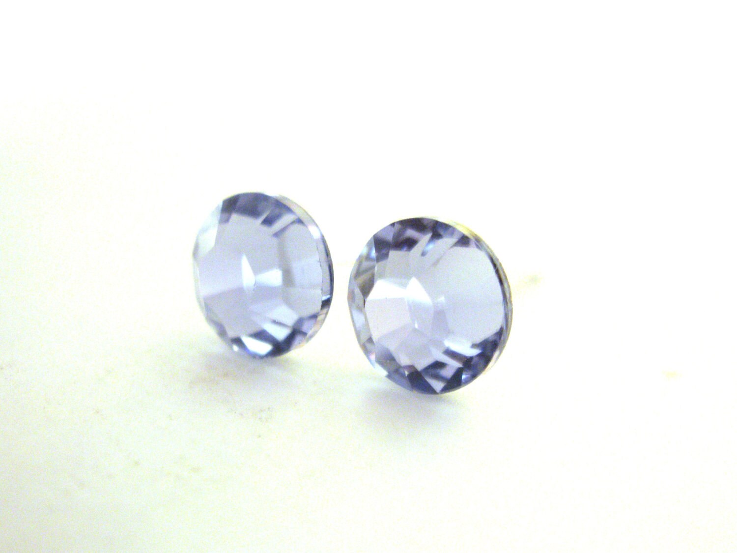 Swarovski Crystal Stud Earrings Lavender Stud Earrings - Etsy