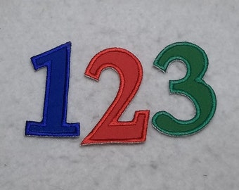 Standard Font 5 inch Number (single) MADE to ORDER - Choose COLOR and Number - iron on Applique Patch z 9140