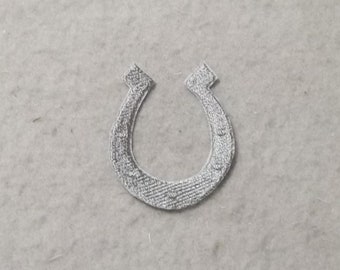 Horse Shoe (Mini 2 inch fill stitch)- MADE to ORDER - Choose Color and Size - fabric Iron on Fill Stitch Patch 9660