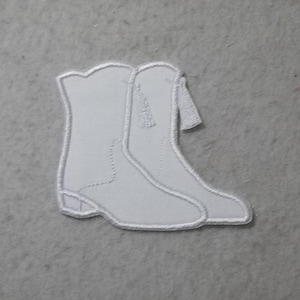 Drill Team Boots with Tassels - MADE to ORDER - Choose COLOR and Size - fabric Iron on Applique Patch 9544   (not for foam trucker hats)