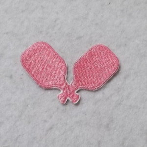Pickleball Paddles (mini) - MADE to ORDER - Choose Color - fabric Iron on Fill Stitch Patch 9665   (not for foam trucker hats)