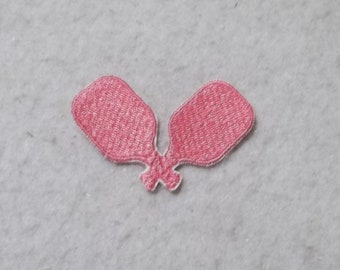 Pickleball Paddles (mini) - MADE to ORDER - Choose Color - fabric Iron on Fill Stitch Patch 9665   (not for foam trucker hats)