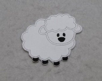 Sheep - Lamb -  MADE to ORDER - Choose COLOR and Size - fabric Iron on Applique Patch 9009