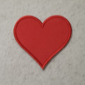 Heart - MADE to ORDER - Choose COLOR and Size - fabric Iron on Applique Patch 9573   (not for foam trucker hats)