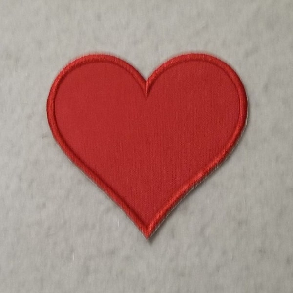 Heart - MADE to ORDER - Choose COLOR and Size - fabric Iron on Applique Patch 9573