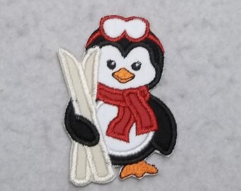 Silly Penguins With hats Iron On Fabric Appliques Crafts Holiday 