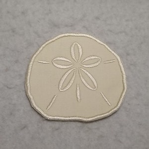 Sand Dollar - MADE to ORDER - Choose COLOR and Size - fabric Iron on Applique Patch 9482   (not for foam trucker hats)