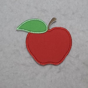 Apple - MADE to ORDER - Choose COLOR and Size - fabric Iron on Applique Patch z 9002