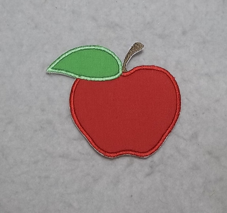 Apple MADE to ORDER Choose COLOR and Size fabric Iron on Applique Patch z 9002 image 1