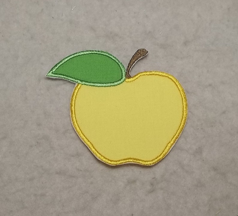 Apple MADE to ORDER Choose COLOR and Size fabric Iron on Applique Patch z 9002 image 2