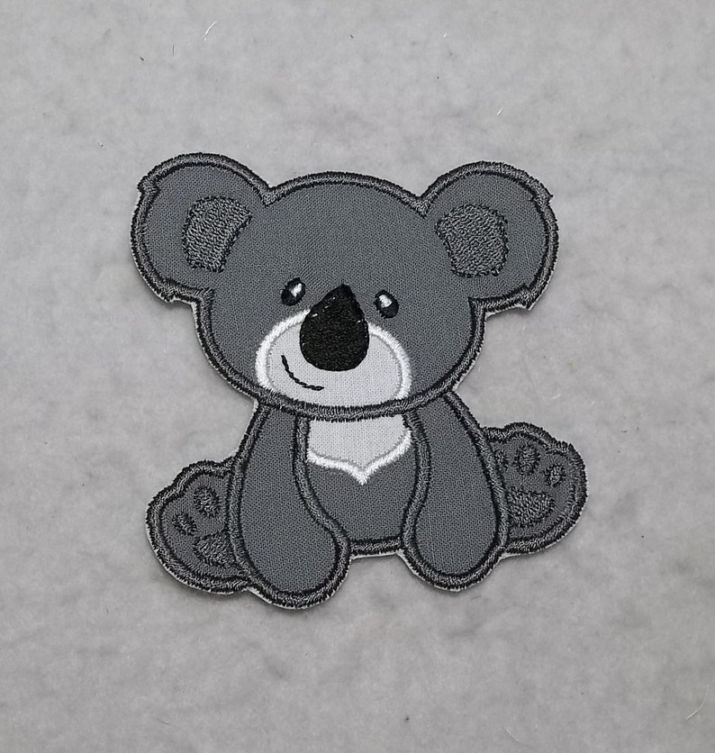 Small Koala bear on Tree Iron on Applique Patch