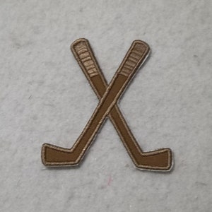 Hockey MADE to ORDER - Choose COLOR and Size - fabric Iron on Applique Patch 9671   (not for foam trucker hats)