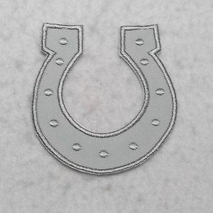 Horse Shoe - MADE to ORDER - Choose COLOR and Size - fabric Iron on Applique Patch 7440   (not for foam trucker hats)