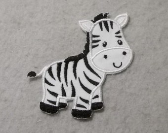 Zebra - MADE to ORDER - Choose COLOR and Size - fabric Iron on Applique Patch 8881   (not for foam trucker hats)
