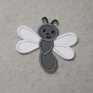 Dragonfly with white wings - MADE to ORDER - Choose COLOR and Size - fabric Iron on Applique Patch 8755   (not for foam trucker hats)