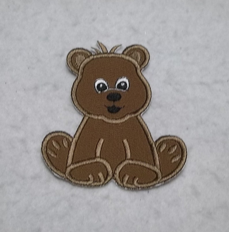MADE to ORDER fabric Iron on Applique Patch z 8892 Choose COLOR and Size Bear