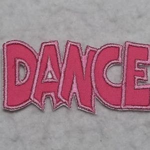 Dance - MADE to ORDER - Choose SIZE and Color - fabric Iron on Applique Patch 8206   (not for foam trucker hats)