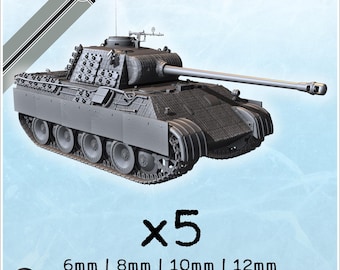 Panzer V Panther Ausf. D | ABS-like resin | 6mm 8mm 10mm 12mm | World War Two WW2 WWII | Wargame