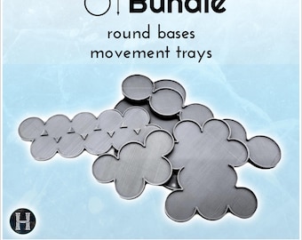 Movement tray 20mm 25mm 28mm 28.5mm 32mm 40mm bases | Wargaming unit trays | Compatible with 40k & AoS | Lot of options