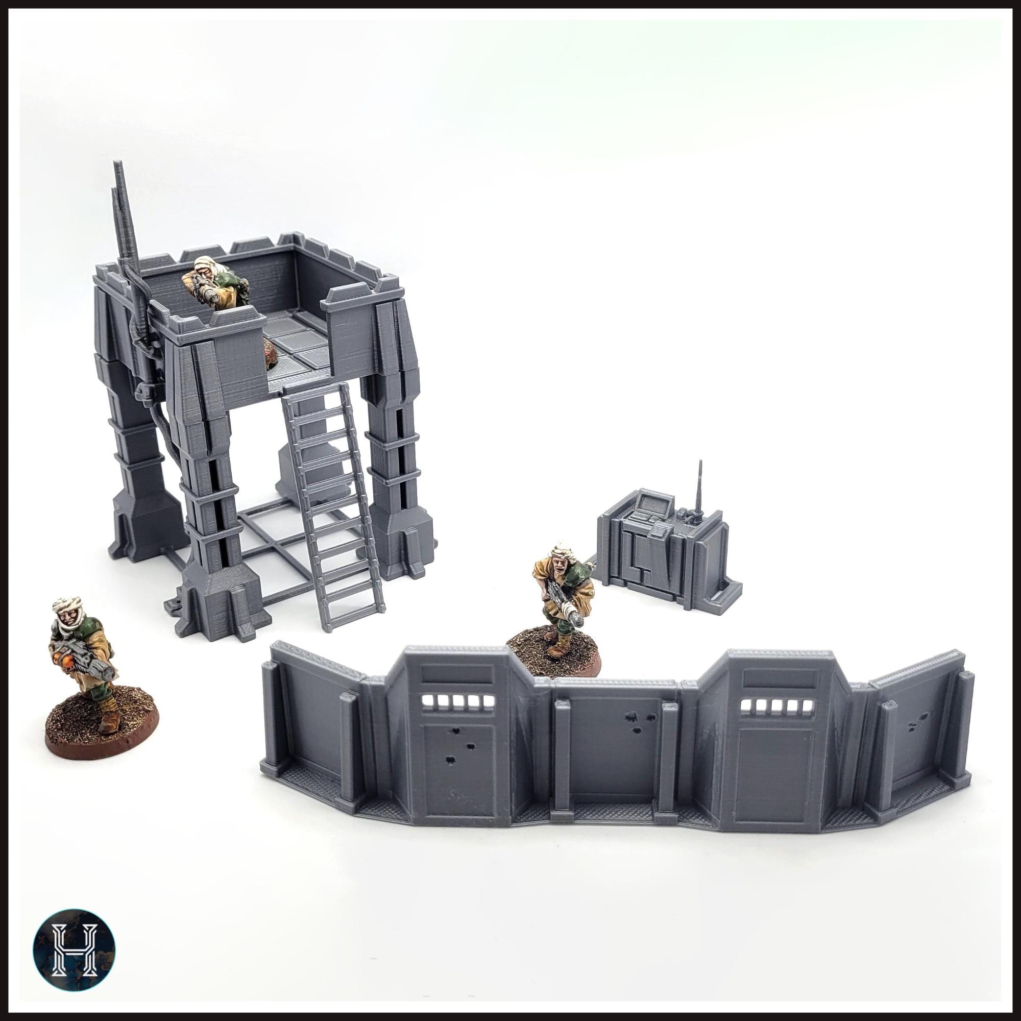 Futuristic Outpost With Radio Antenna | 28mm 32mm Sci-fi Terrain for ...