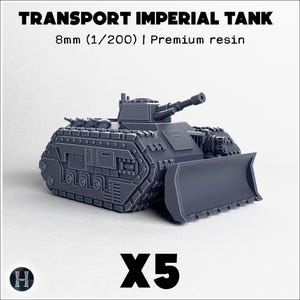 Véhicule de transport impérial x5 | Résine ABS-like | 8mm 1:200 Échelle Epic | Miniature Jeu Wargame Figurine Science-Fiction Proxy Grimdark
