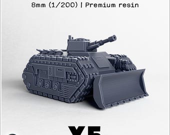 Transport imperial vehicle x5 | ABS-like resin | 8mm 1:200 - Epic scale | Wargame Miniature Tank Science-Fiction Proxy Tabletop Grimdark