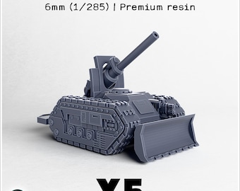 Imperial self-propelled artillery | ABS-like resin | 6mm 1:285 - Epic scale | Wargame Miniature Tank Science-Fiction Proxy Tabletop Grimdark