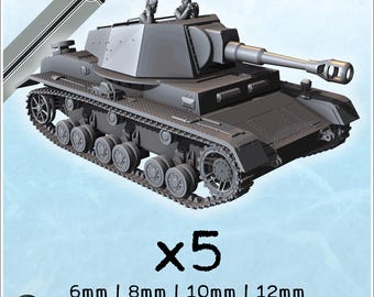 Geschützwagen IVb für 105 mm leFH 18-1 | ABS-like resin | 6mm 8mm 10mm 12mm | World War Two WW2 WWII | Wargame