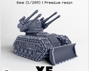 Anti-air imperial tank x5 | ABS-like resin | 6mm 1:285 - Epic scale | Wargame Miniature Tank Science-Fiction Proxy Tabletop Grimdark