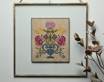 Vintage Floral Bouquet Cross Stitch Pattern (Digital PDF)