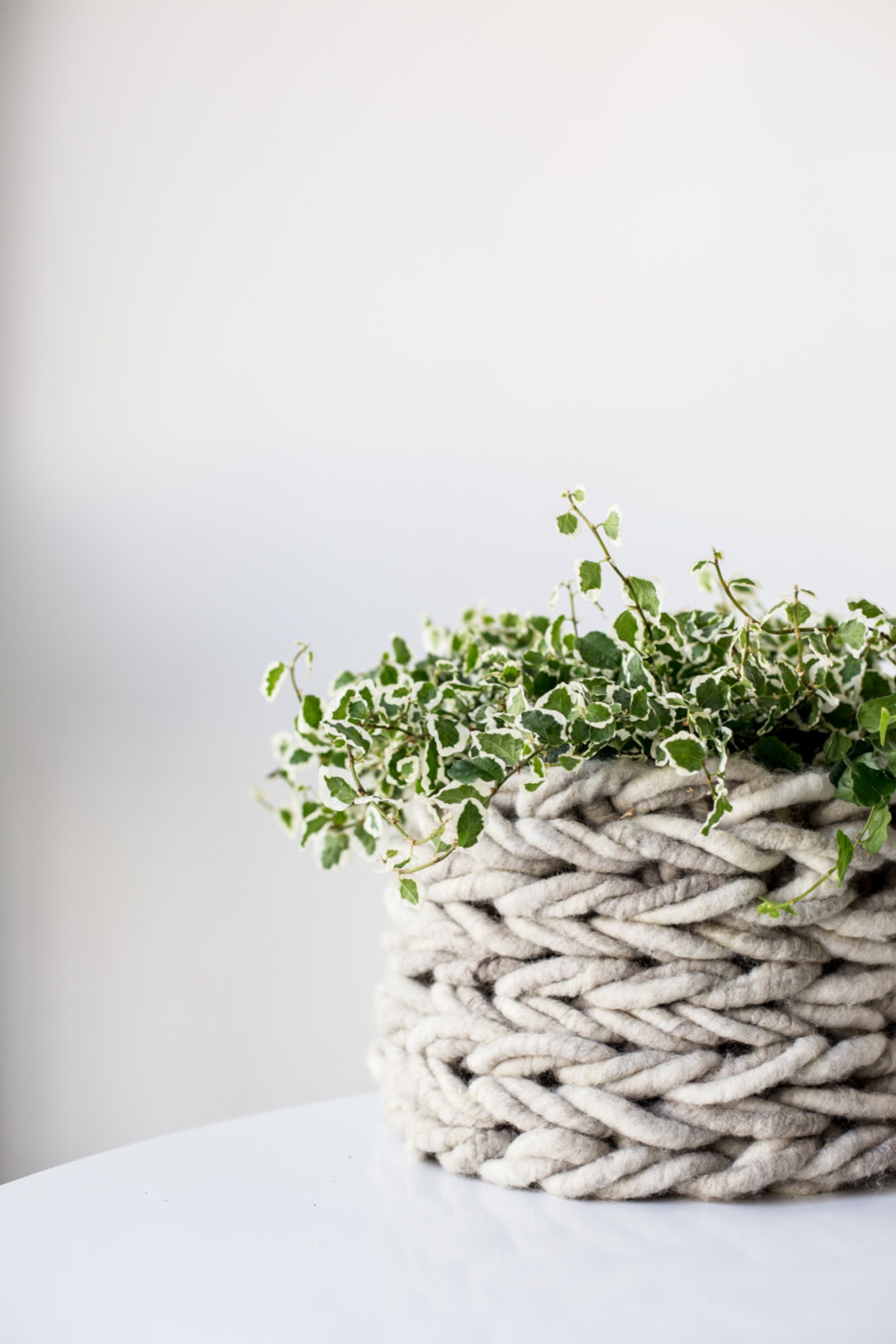 Chunky Knit Basket Pattern Large and Small arm Knitting Etsy